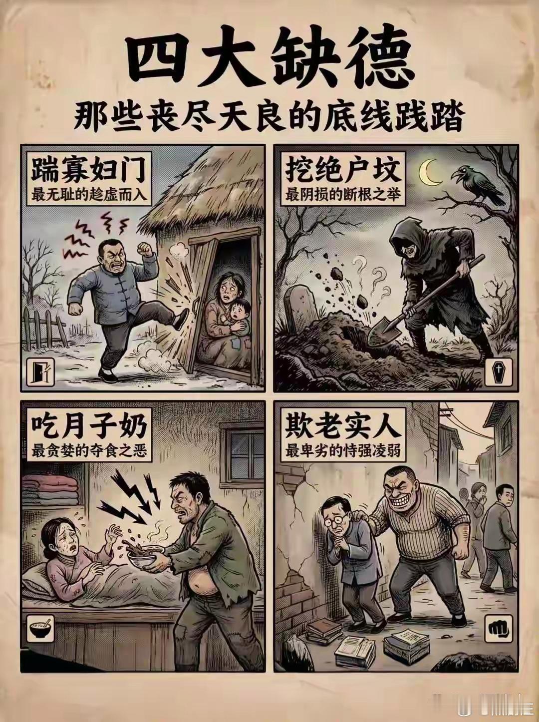 四大缺德 