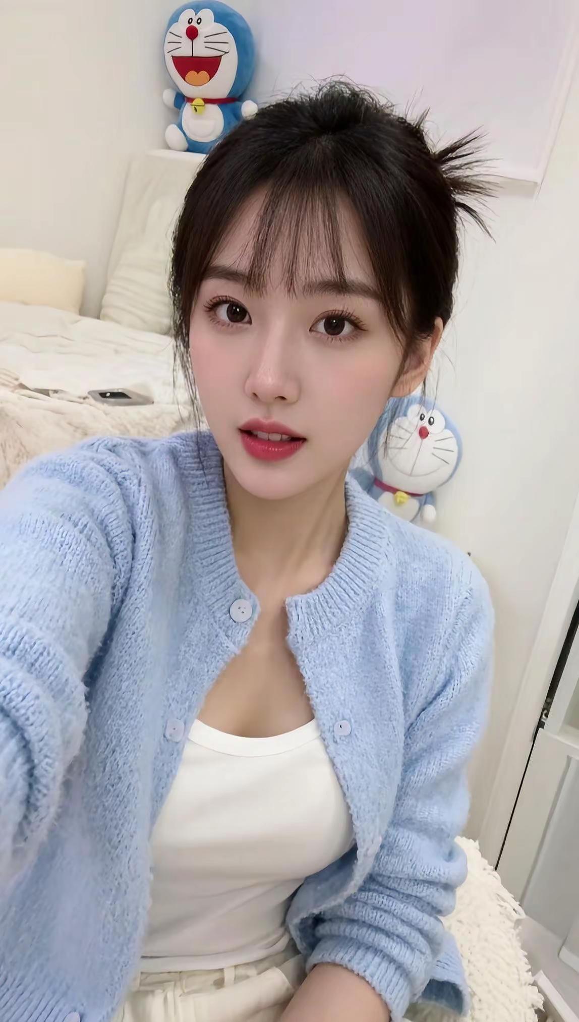 蓝衫自拍 ai创作