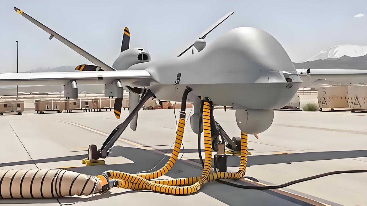 美国的MQ-9死神无人机，是察打一体无人机，干掉伊朗苏莱曼尼的就是它，为什么现在