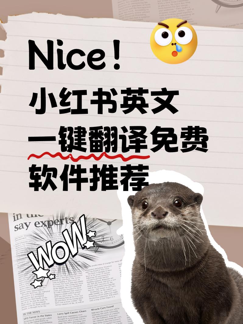 小红书一键自动翻译免费app推荐
都说洋相还得洋人出，没想到先出洋相的竟是我自己