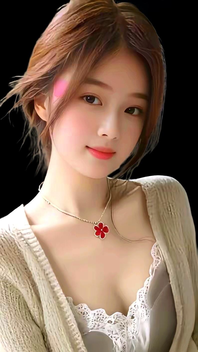 甜美少女心，红唇花饰项链，温柔迷人！💖✨看看气质女神的穿着搭配吧 什么样的服饰