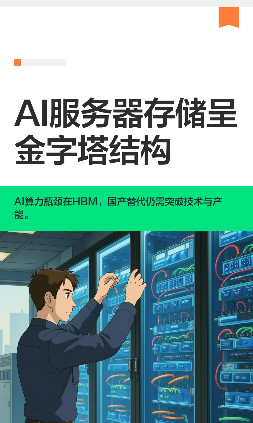 AI服务器存储呈金字塔结构