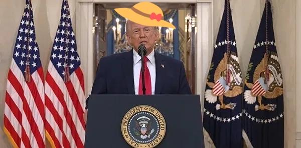 看完川普在白宫的演讲，还是那套印度莫迪式的精神胜利法。满嘴都是压倒性胜利、全面击