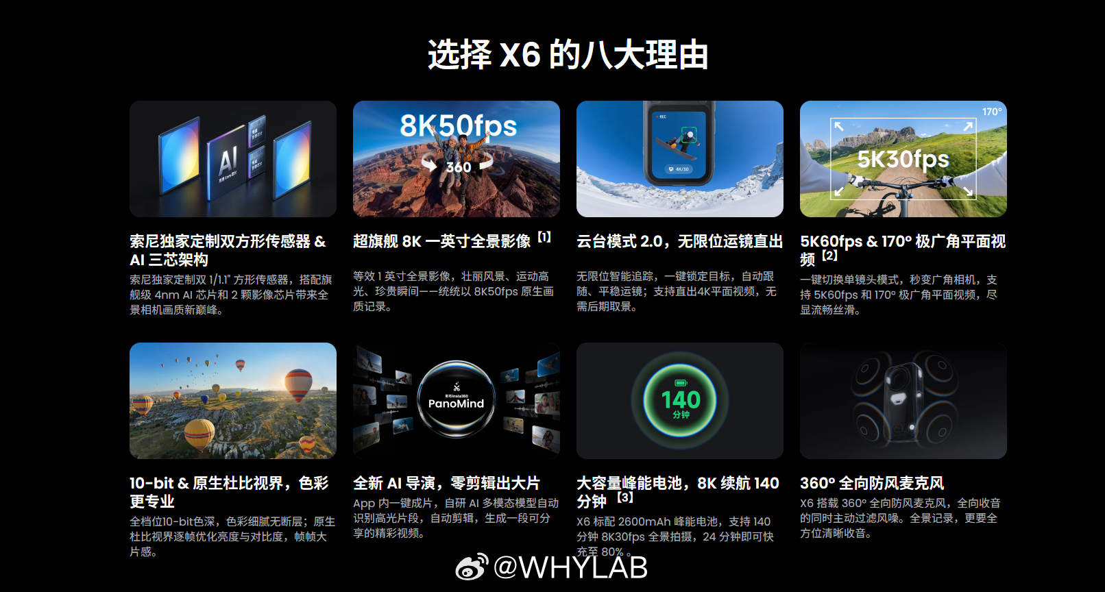 影石 Insta360 X6 全景相机发布，标准套装售价 3999 元，旅拍套装