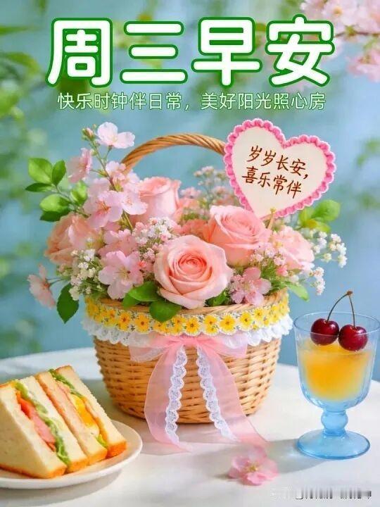 2026/07/22/（农历六月初九）“周三早安，快乐时光，美好相伴！”🌸🍰