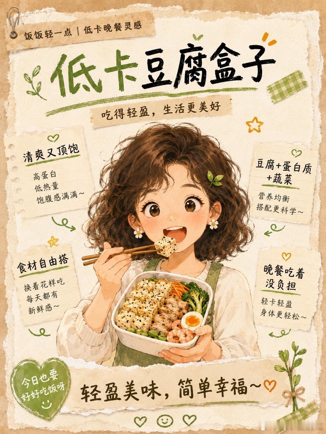 4 款低卡豆腐盒子，晚餐不想吃太复杂，但又想吃得舒服一点的时候，可以试试这种豆腐