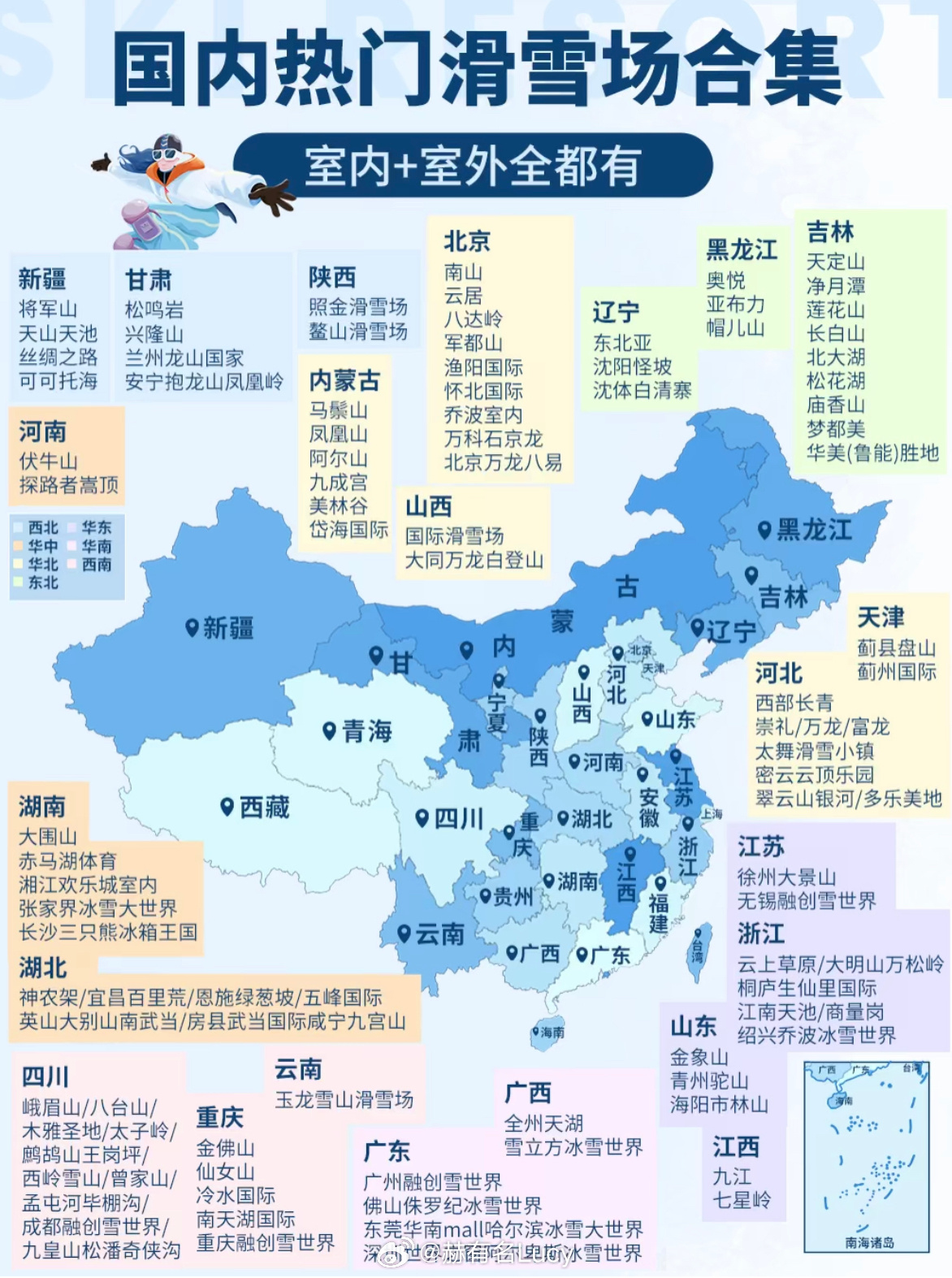 国内热门滑雪场合集 