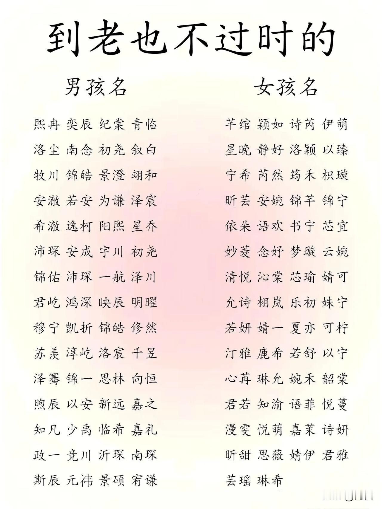 到老也不过时的好听好记的宝宝名字
给宝宝起名字是一件既重要又有趣的事情，好的名字