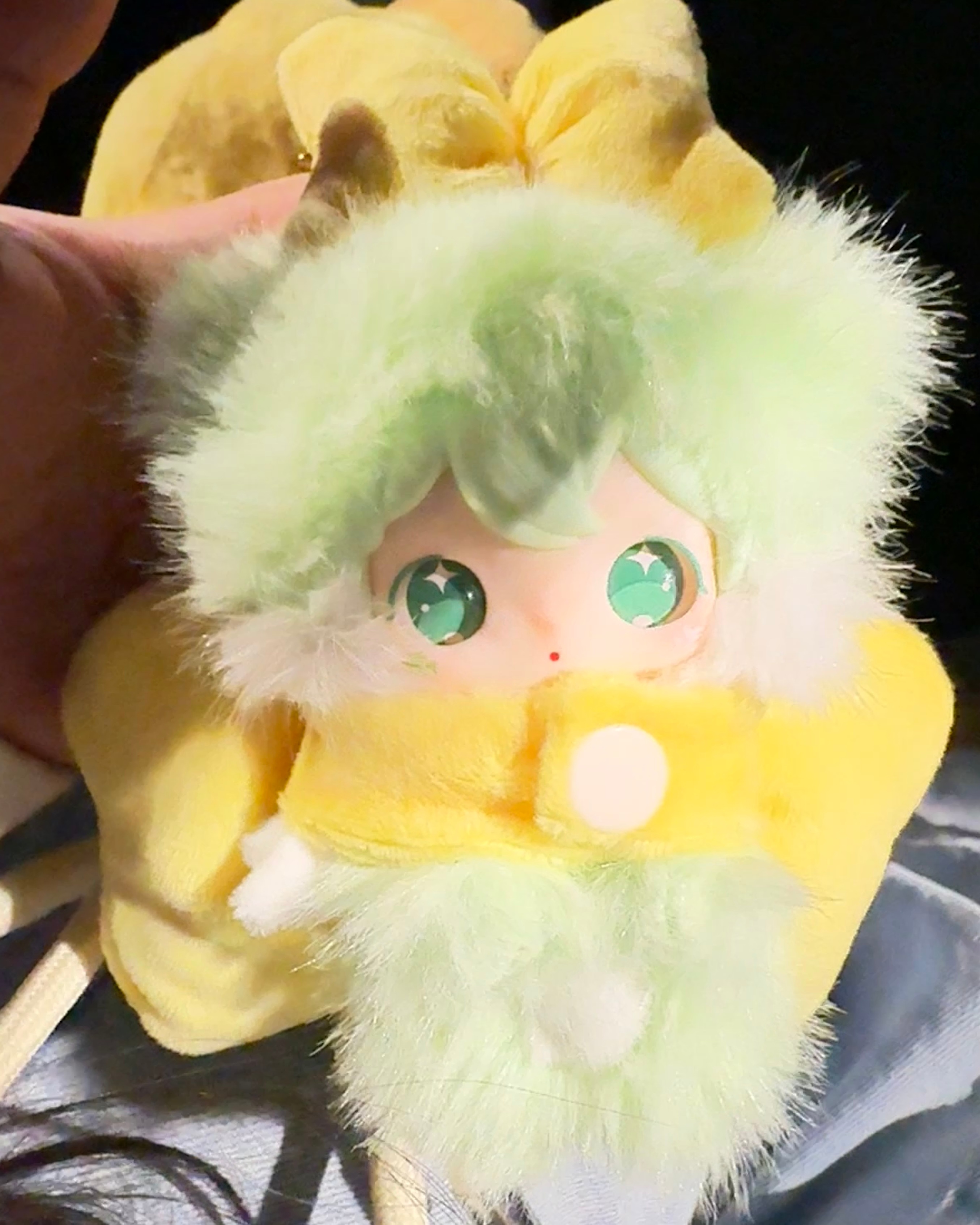 新娃衣到了！！！饼饼小绿搭一起简直萌翻我了（hhhh顺带着把答应给朋友的一代闪带