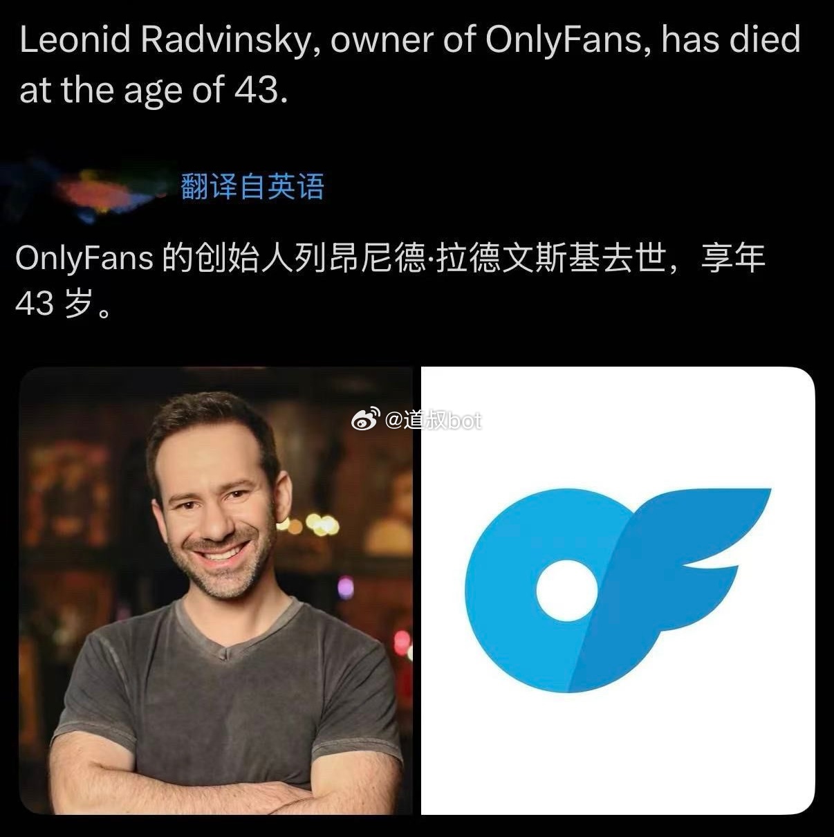 列昂尼德·拉德文斯基（Leonid Radvinsky），乌克兰裔美国亿万富翁、