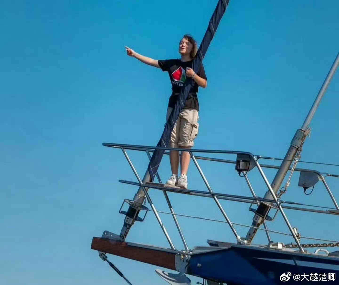 意大利宣布，该国军舰只护送环保少女船队到加沙外海150海里处，不再抵近。 ​​​