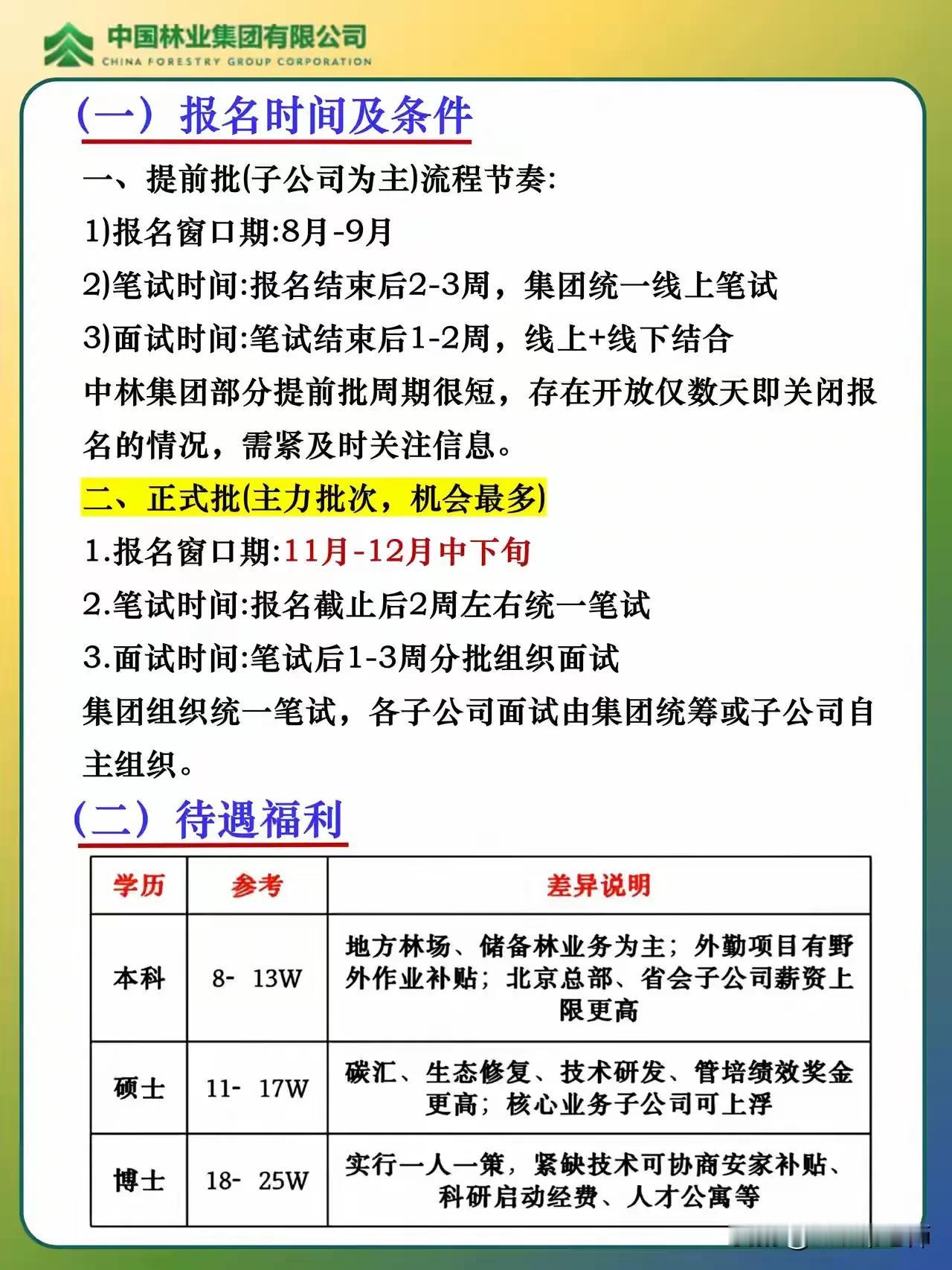 同学们，中林集团作为林业行业里的国家队，平台稳、方向正，碳汇、生态修复、储备林这