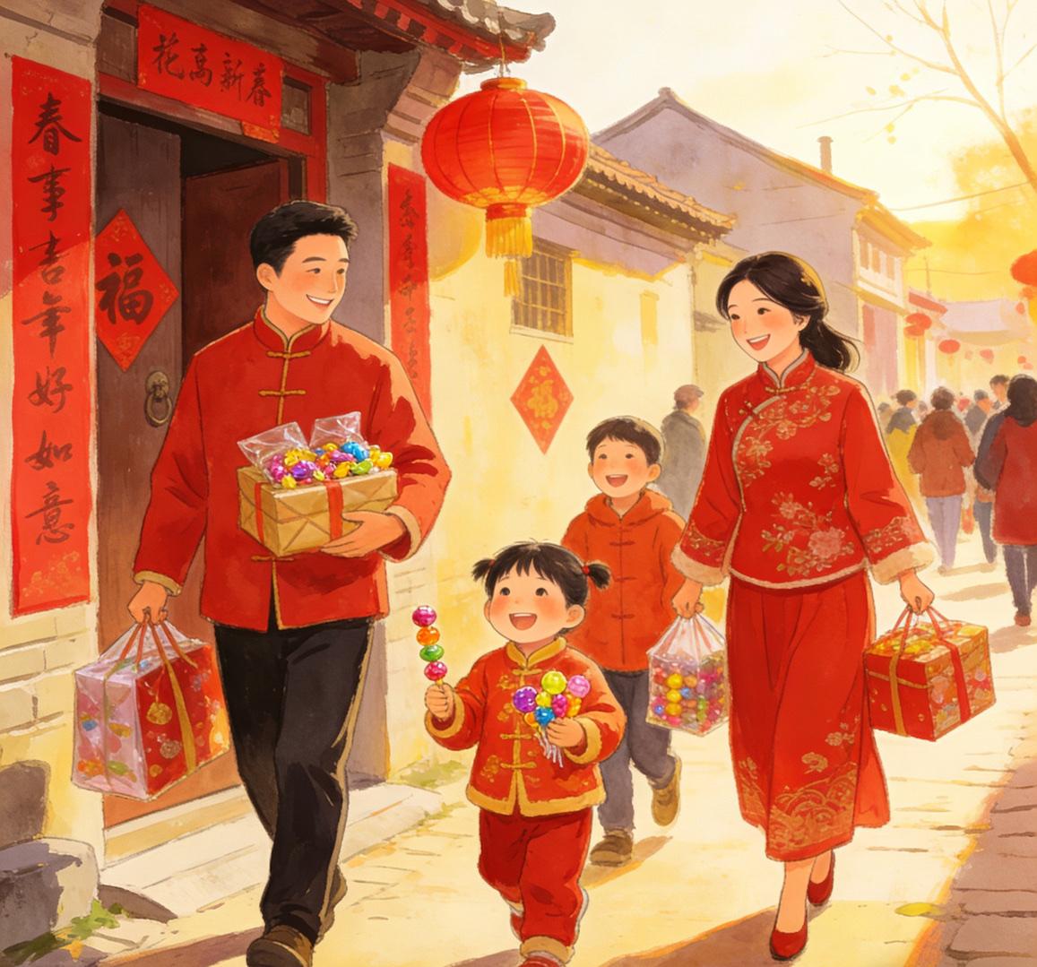 大年初一，我家乡山西这边一般是去本村的本家亲戚家拜年，比如去爷爷奶奶家，伯伯叔叔