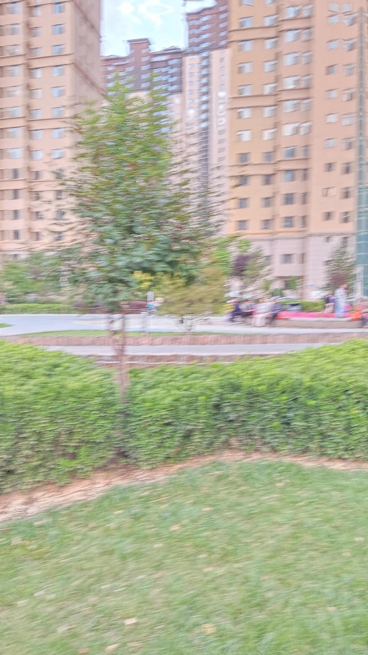 。 小区里散步的人真多啊。每个人脸上都洋溢着轻松惬意的笑容。老人们慢悠悠地走着，