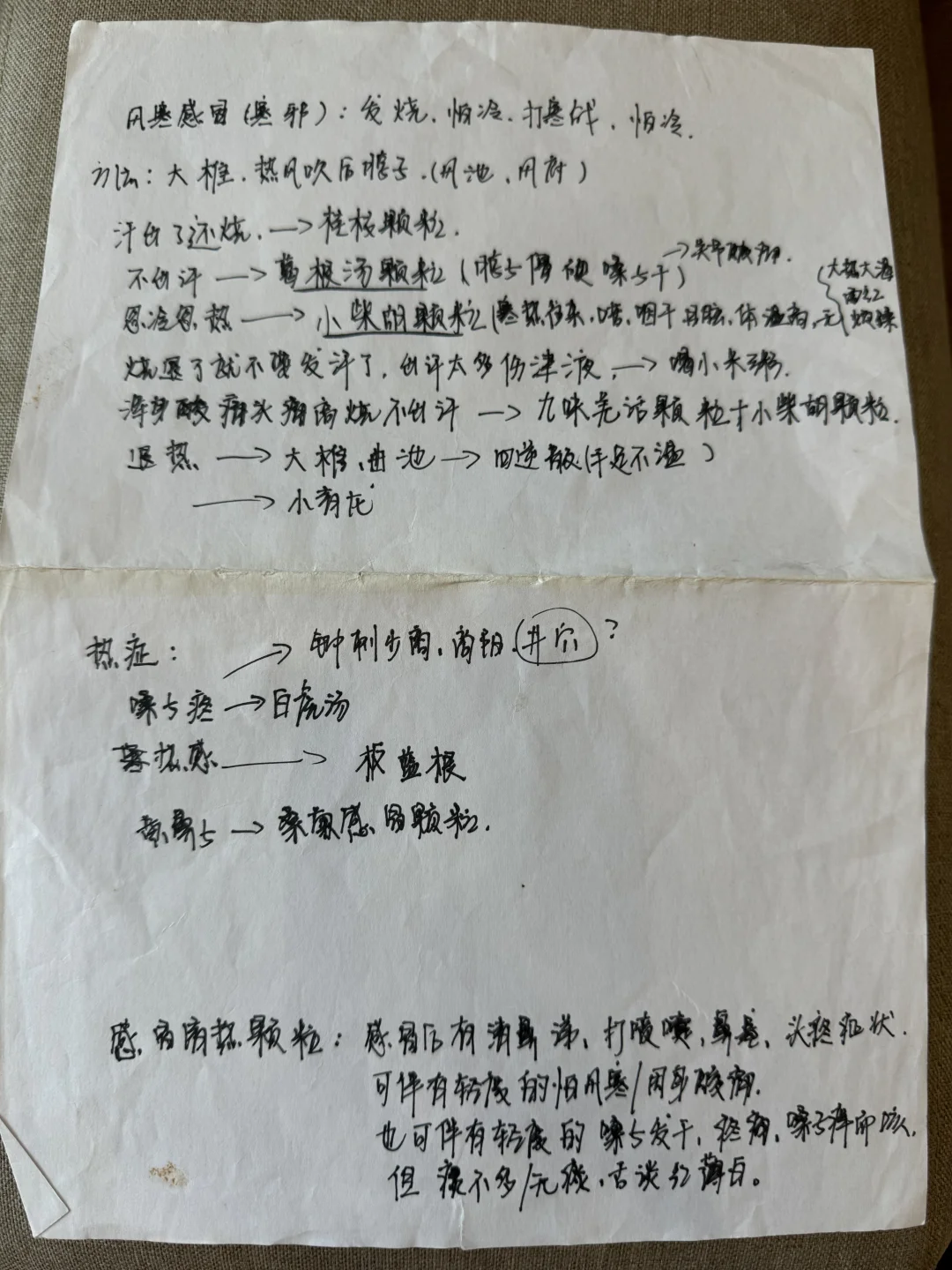 一页发黄的纸：新冠期间、感冒、吃💊全靠它