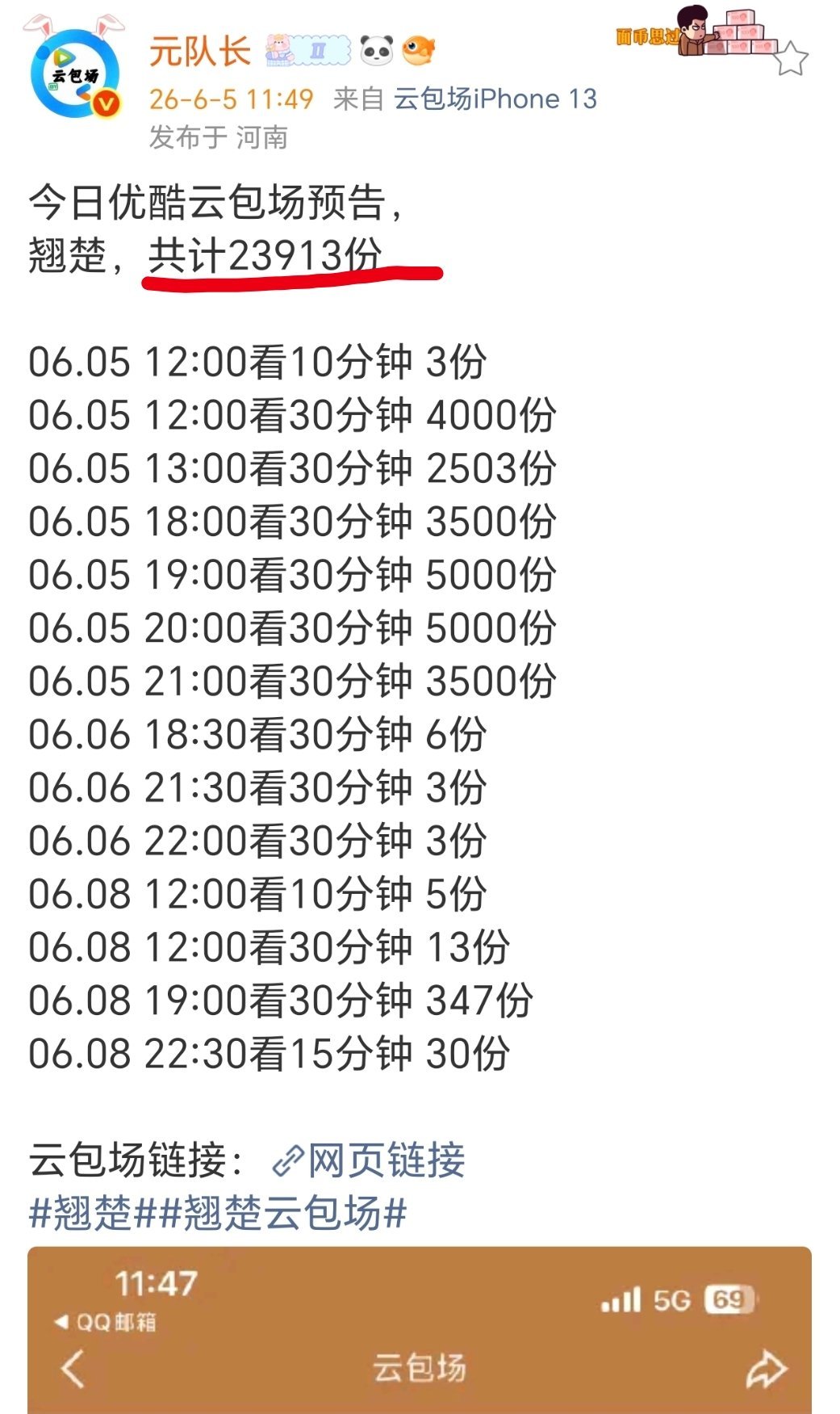 今天还在疯狂云包场