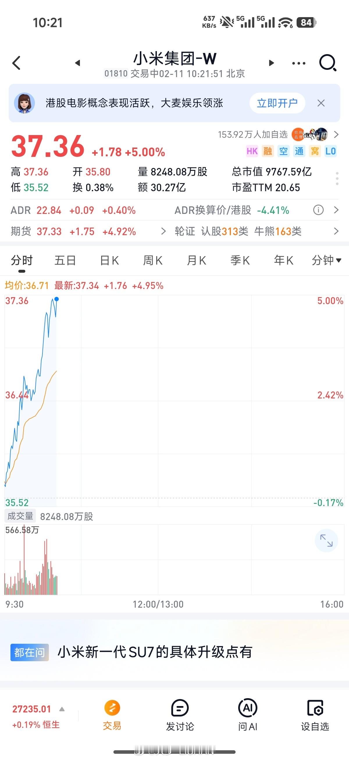 给力！希望年前能回到40！