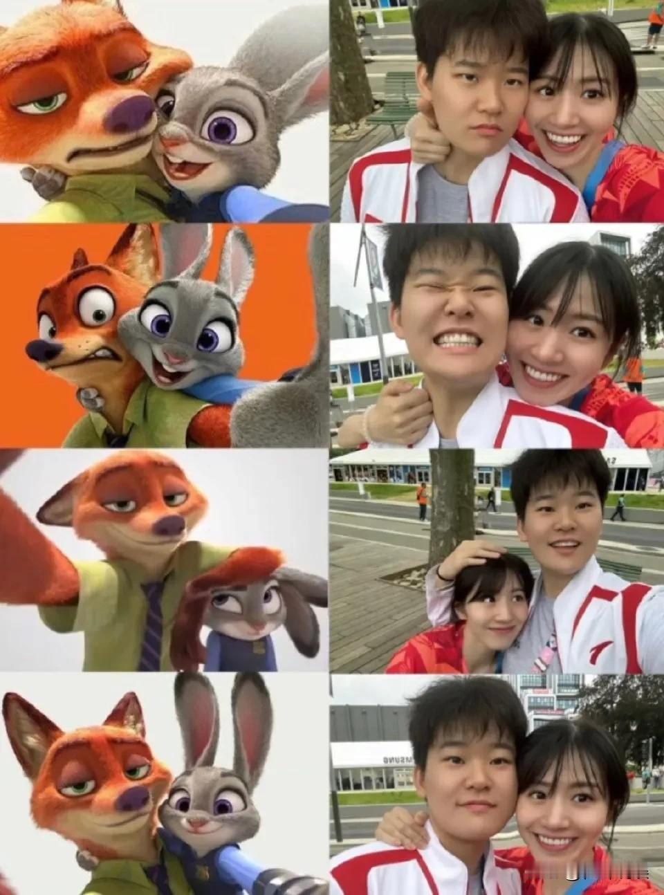 #和安踏一起为中国队加油# 
羽毛球也有自己的跨国友情，谭宁和志田千阳赛场上是对