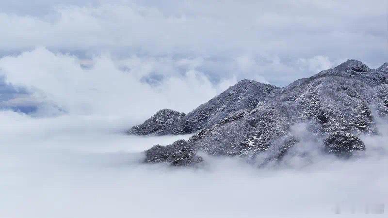 【秦岭，一遇飞雪便如仙境！】终南阴岭秀，积雪浮云端，诗句中的景致在现实中活灵活现