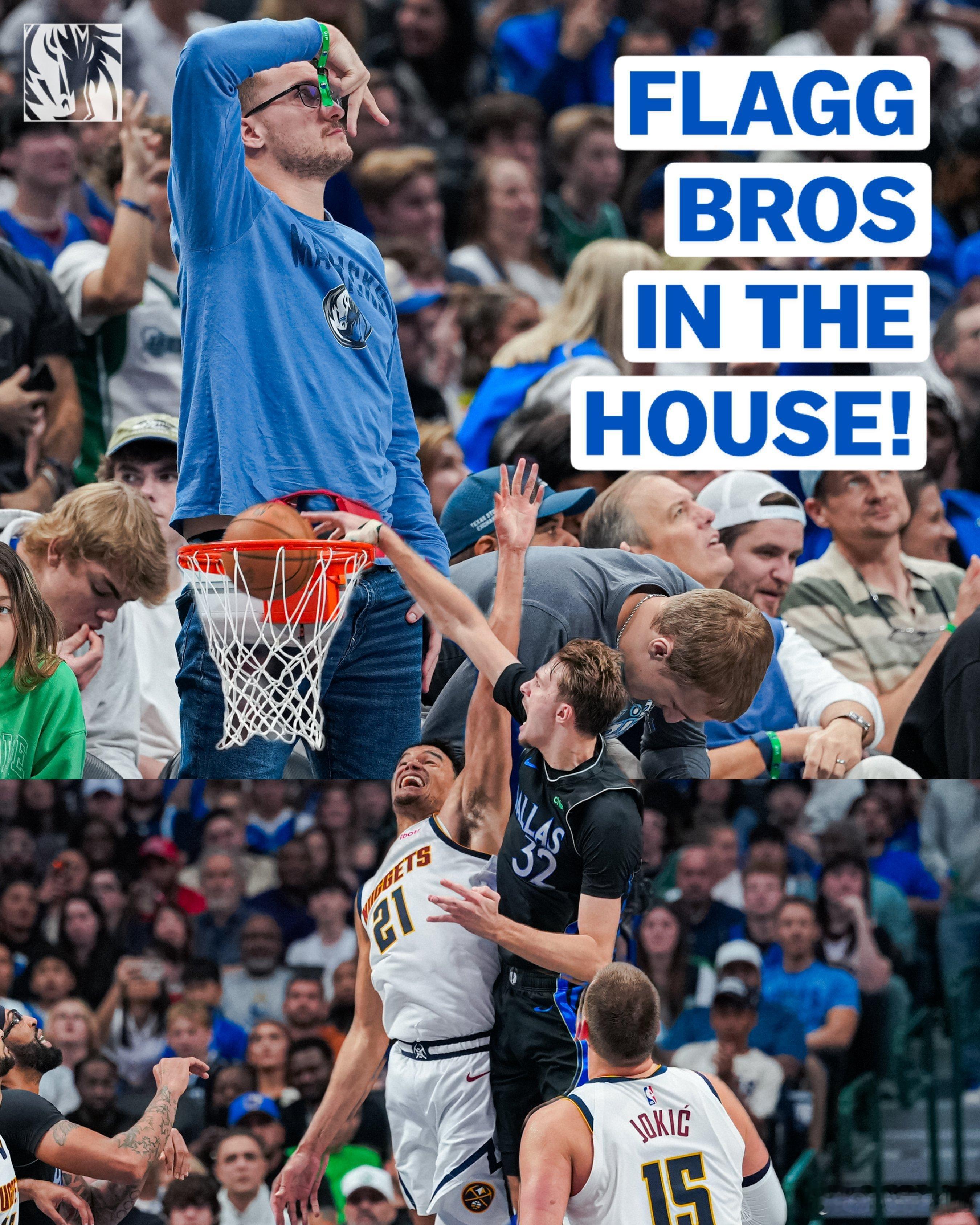 MFFL 今天弗拉格的兄弟在场边观看比赛。独行侠险胜掘金约基奇生涯总助攻数超拉里