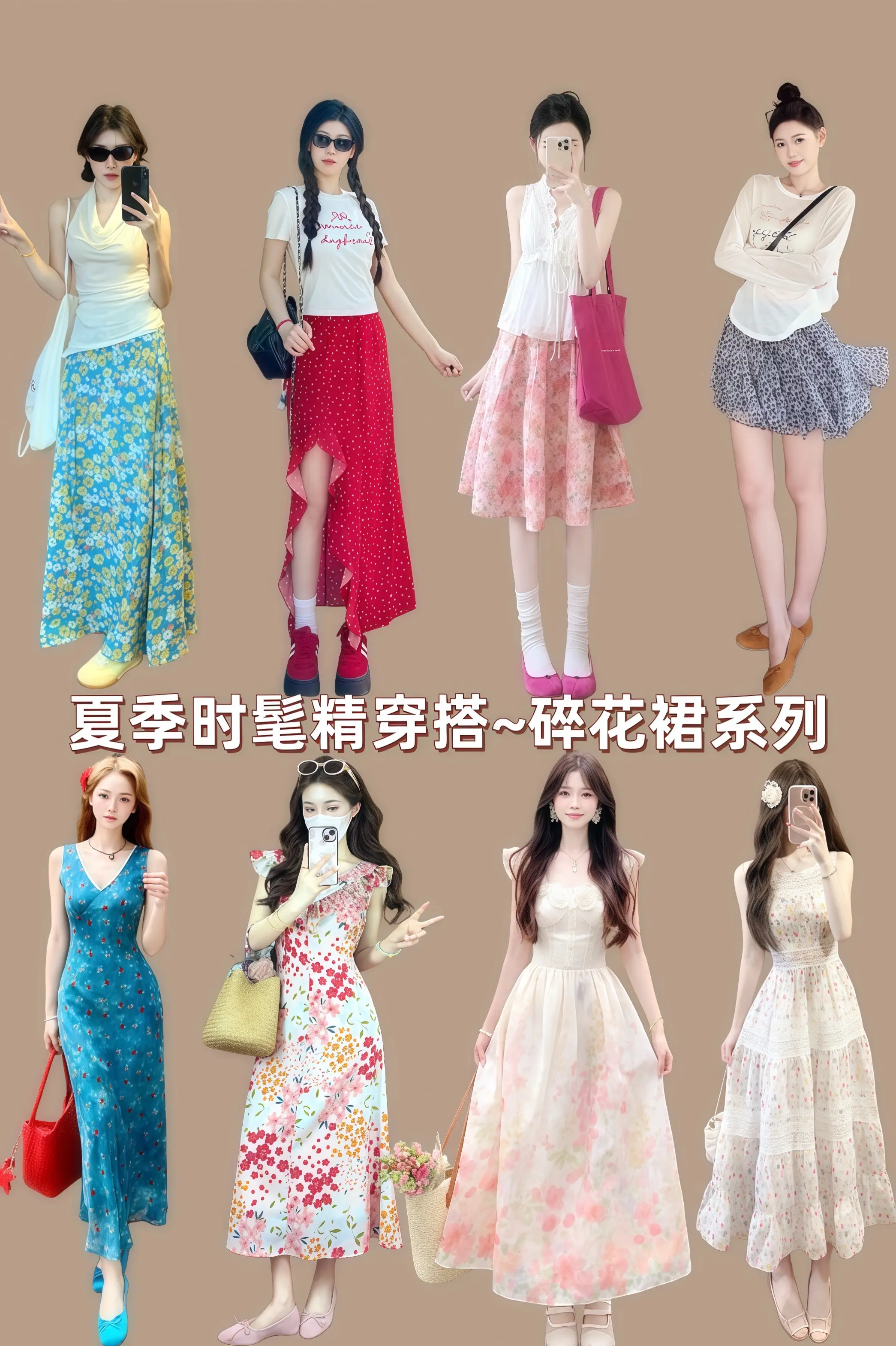王楚然把碎花裙穿得太惊艳了 浅交一下我的夏季穿搭作业 一大波夏日甜美穿...