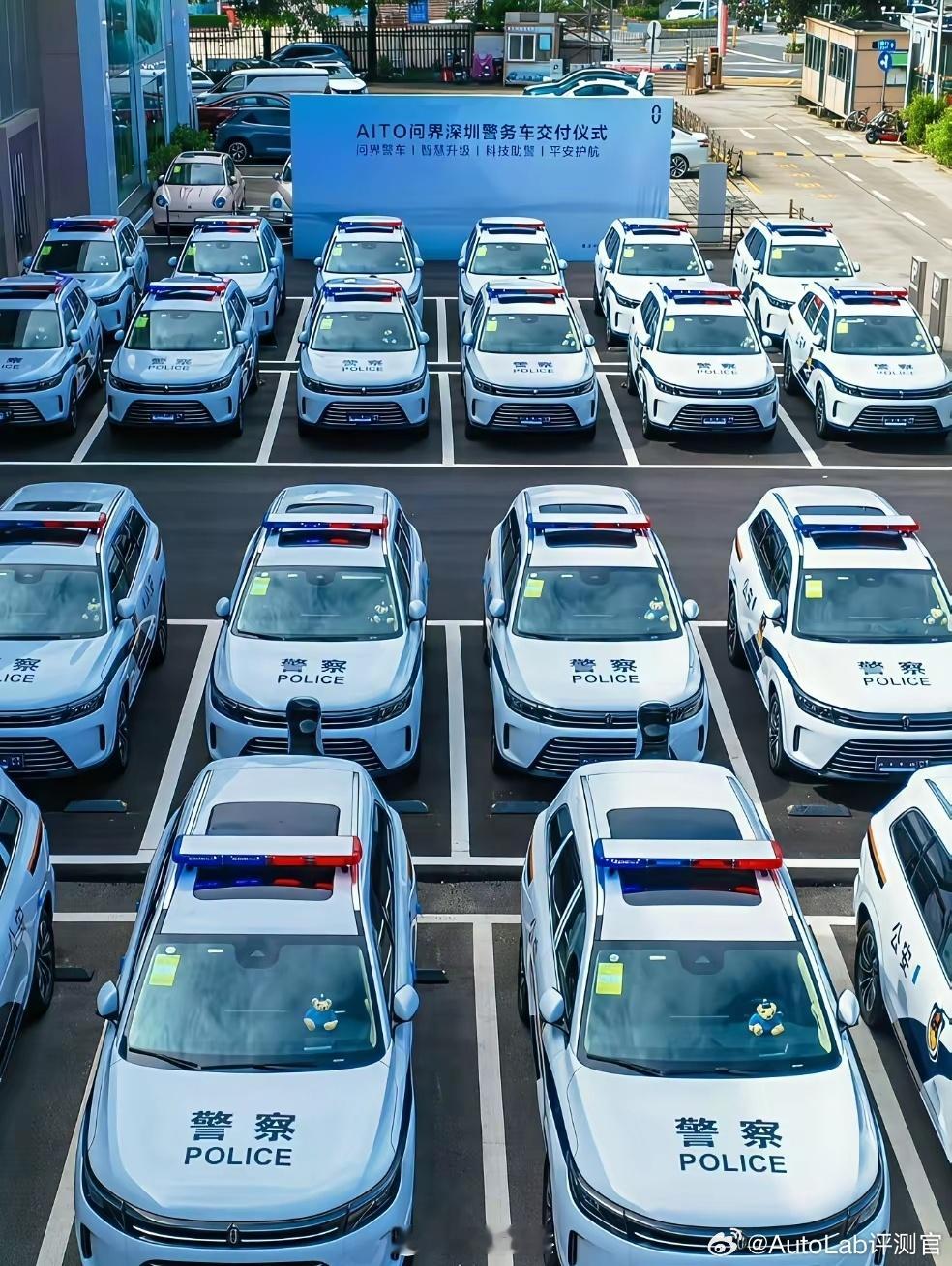 没有华为ADS的老款问界M7虽然停产了，但拿来做警车还是可以的