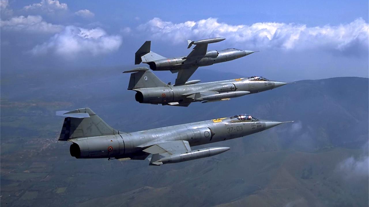 70年代，意大利空军的美制F-104S战斗机。