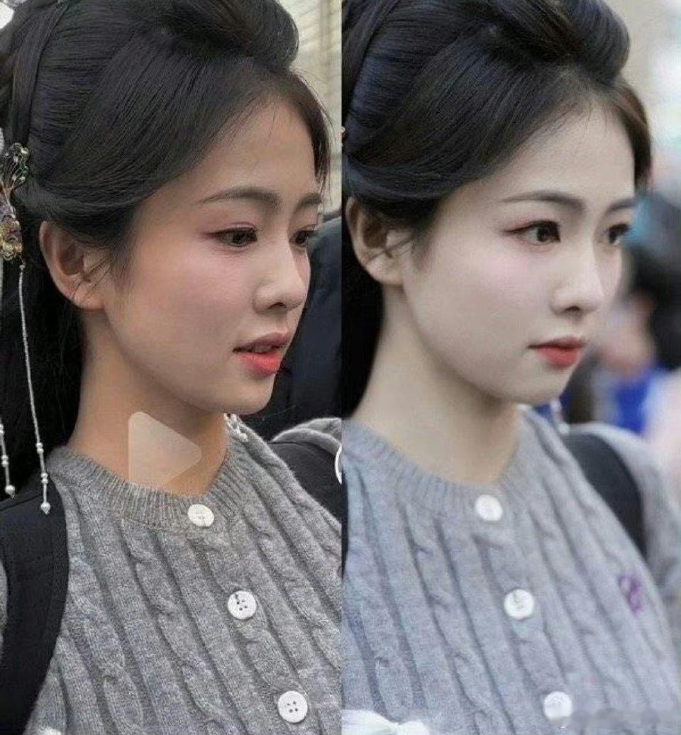 只能说白鹿离了滤镜不到普的程度，算是个小美女吧 ​​​