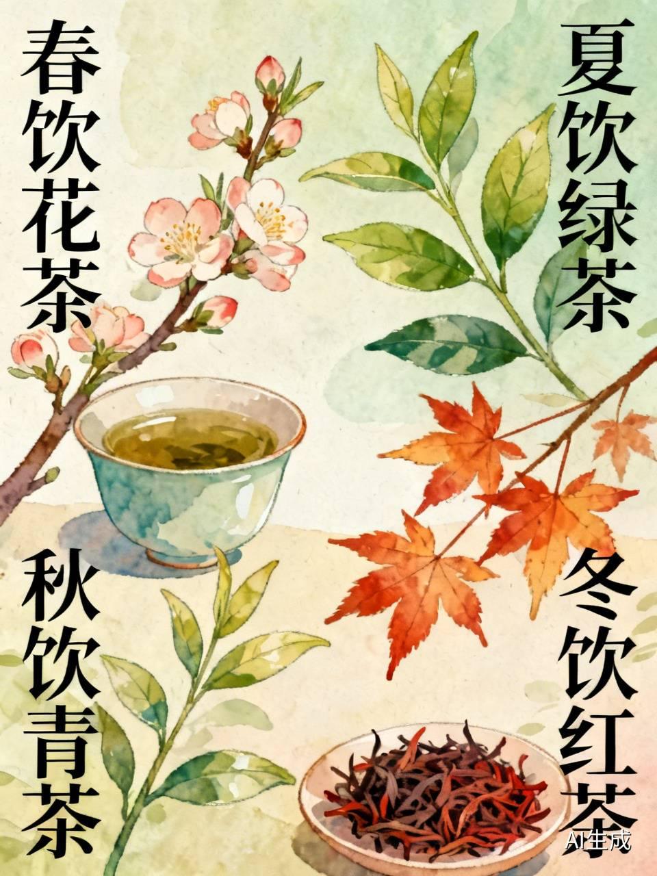为什么春饮花茶、夏饮绿茶、秋饮青茶、冬饮红茶？
        喝茶也得跟着季节