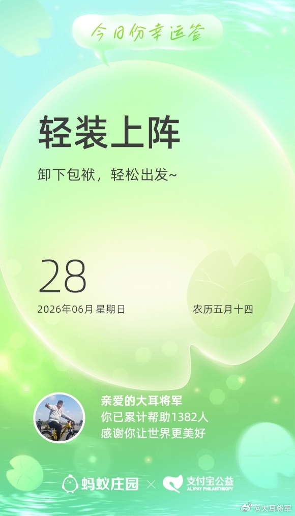 大耳将军单车行坚持走路做公益，捐出公益金，每一步都有意义，今天捐步9毛2大耳将军