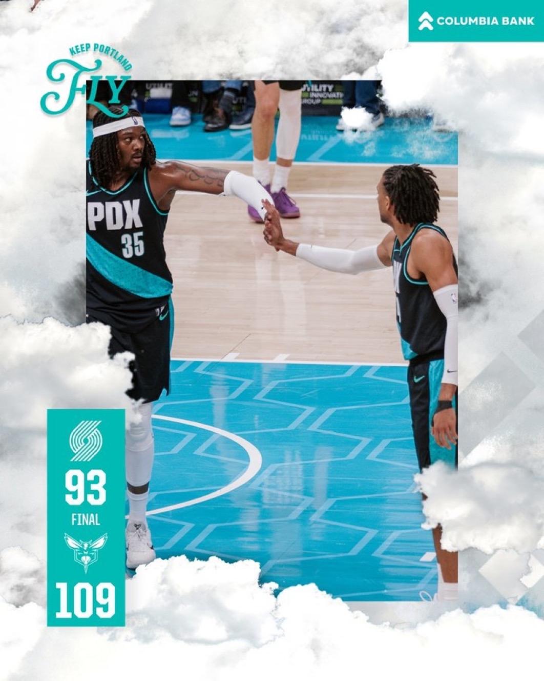 3月 1日NBA常规赛战报（5场）：

开拓者93-109黄蜂
火箭105-11