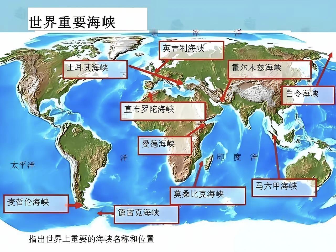 世界上著名的海峡

1:马六甲海峡:
连接印度洋与太平洋，为新加坡、马来西亚、印