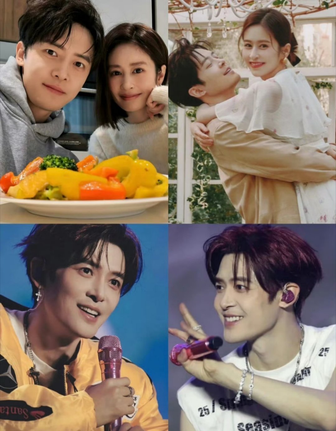 颖儿又夸付辛博了 夫妻俩都是原装的帅哥美女，闺女一定很好看