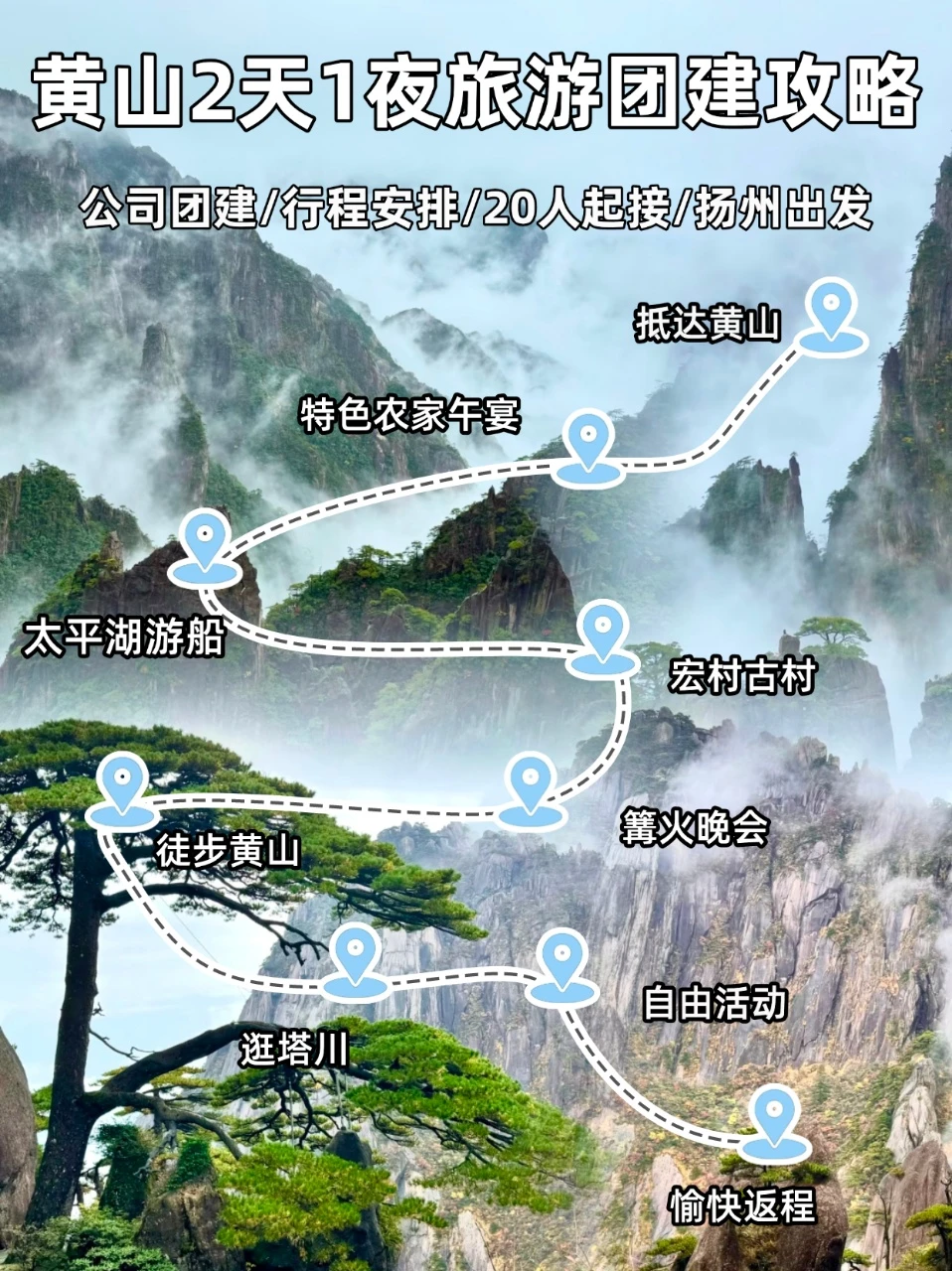 扬州出发4h直达黄山！团建直接住进水墨仙境