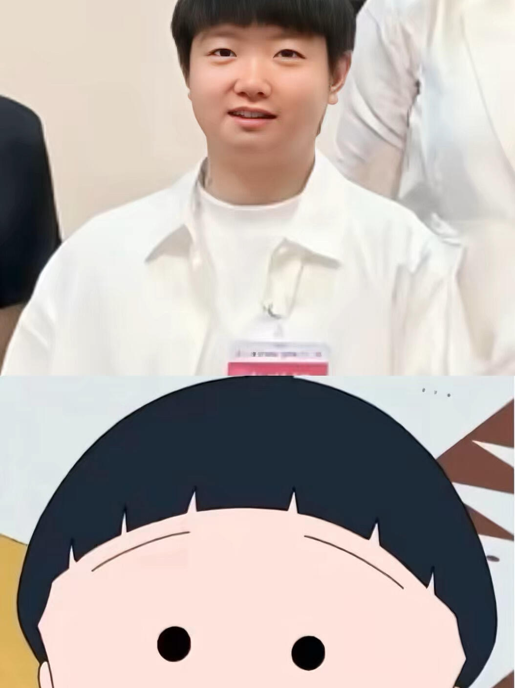 铁锅盖再长一个星期就是妹妹头了吧 
