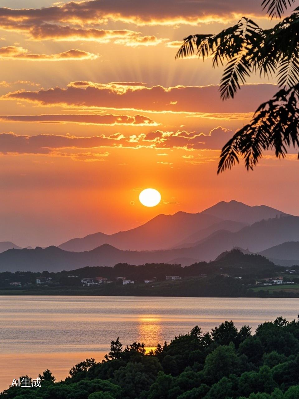 日落西山霞光起，诚邀下联義出东海晨雾飞