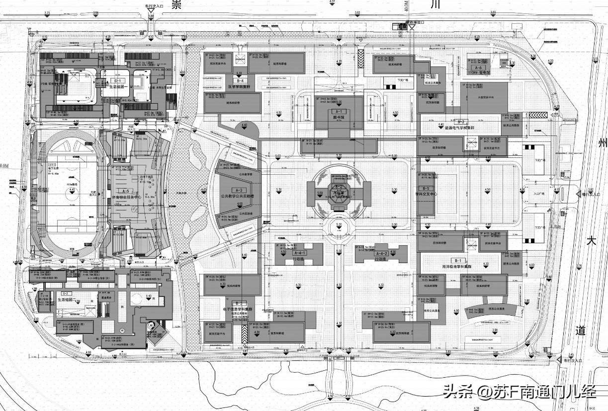 网传东南大学南通校区设计图，除了海洋学科，还有能源电气学科、电子信息学科、医学学