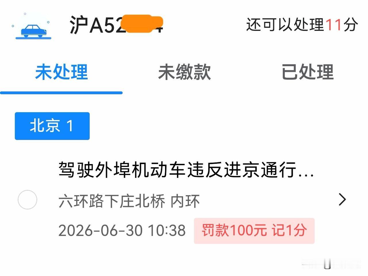 开车从上海去张家口，要经过北京六环，导航就是这么导的，应该是必经之路。直到被电子