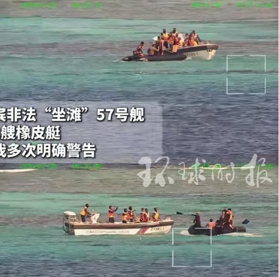 干起来了！中国海警用警棍击伤菲律宾海警。并且无论是船的吨位与船上的人数，中国妥妥