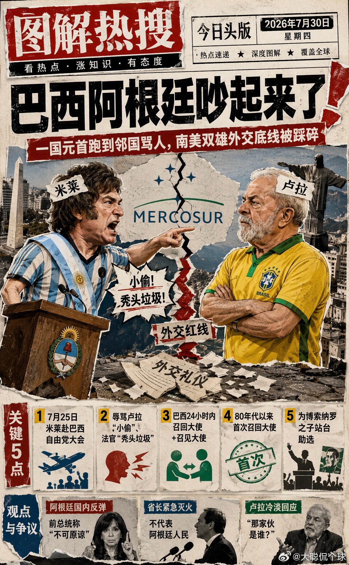 巴西阿根廷吵起来了 南美足坛宿敌舆论大战再度爆发，百年恩怨延伸赛场之外巴西阿根廷