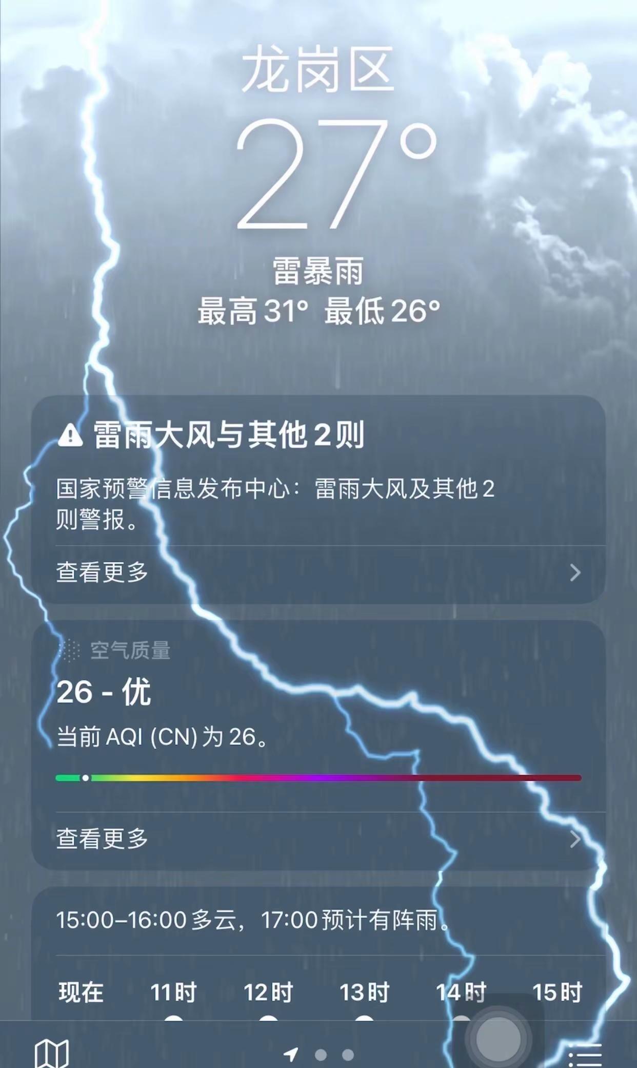 我看伦敦未必有广东忧郁。雷暴天气  百变天气