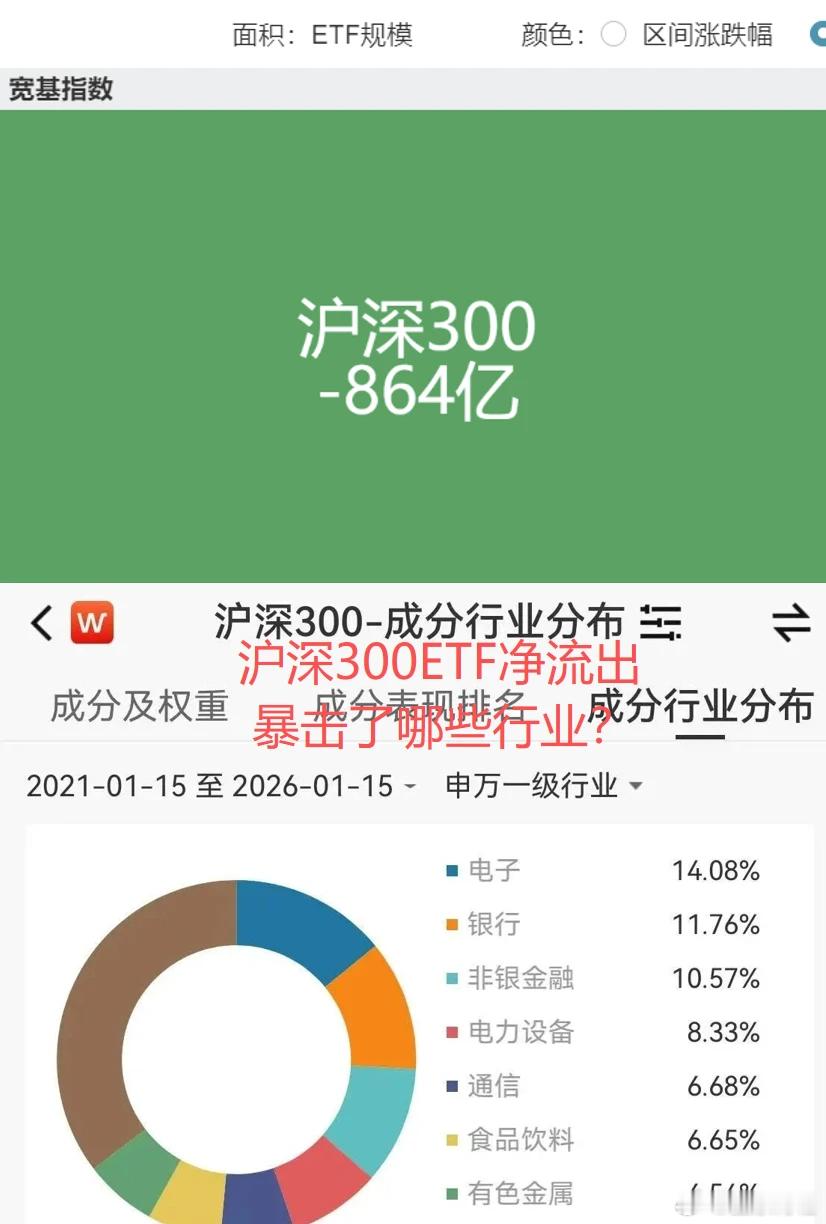 沪深300净流出近千亿，暴击了哪些行业？最近两个交易日沪深300ETF，史无前例
