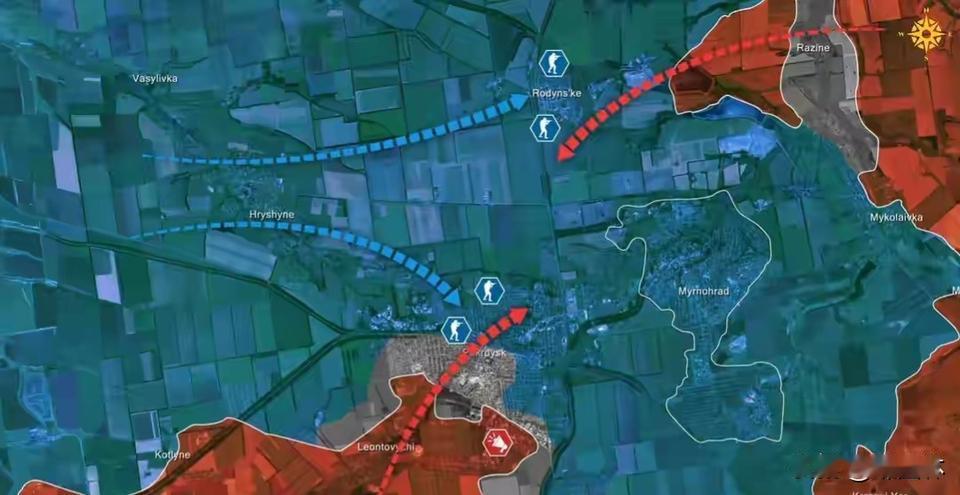 11/1俄乌激烈交火的【紅军城】
⊙俄控62%城区面积，22%为拉锯战灰色地带，