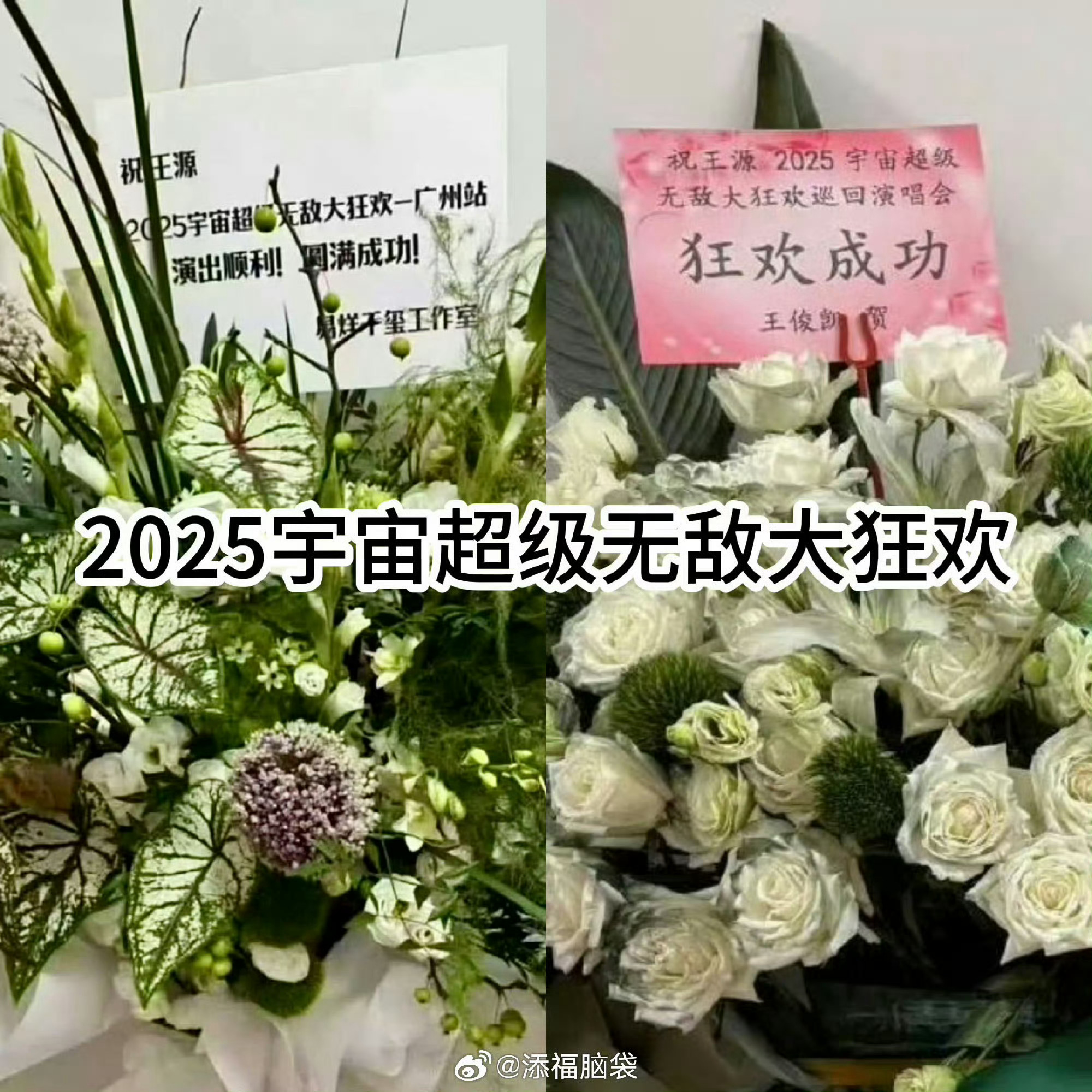 王源易烊千玺给王俊凯送了花篮关系都是老好的几个人 