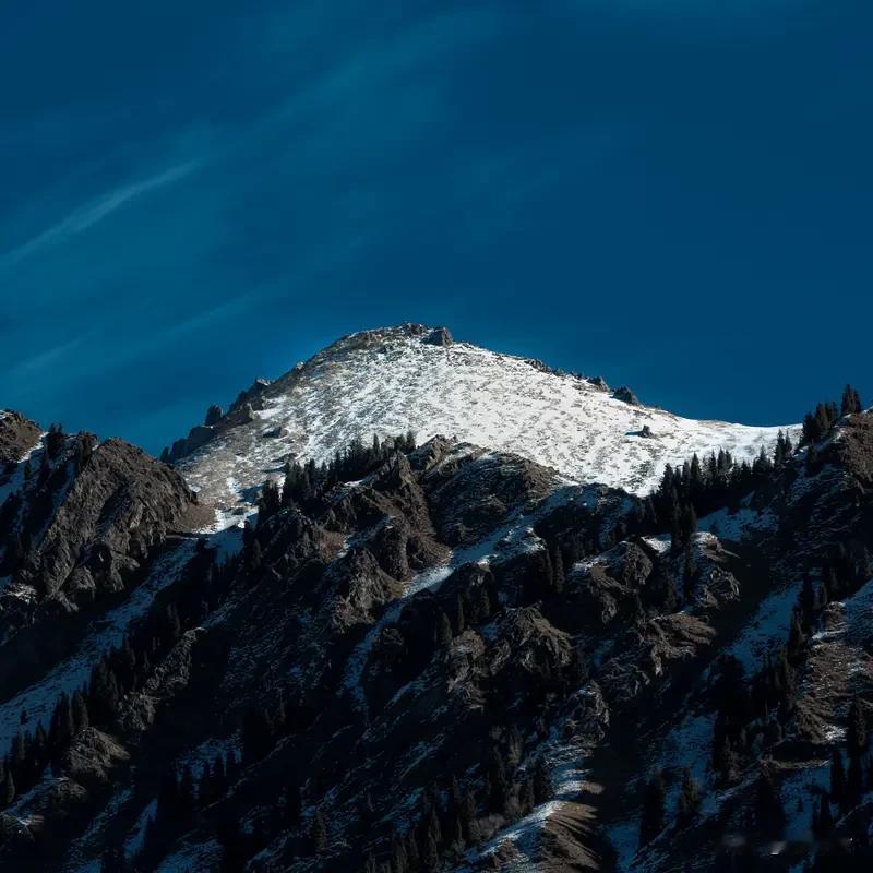 天山雪光·牧人归来时

天山月出时，昆仑雪初霁。见牧人归来，鞭梢犹带星河碎。毡房