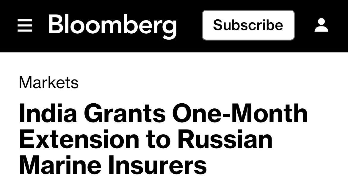 美媒 Bloomberg 报道，印度无视美国的压力, 会继续采购俄罗斯石油。海外