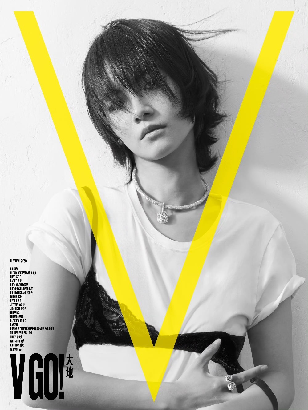 李庚希V中文版六月刊封面V中文版李庚希猫塑美学VGO加载大地摄影：范欣     