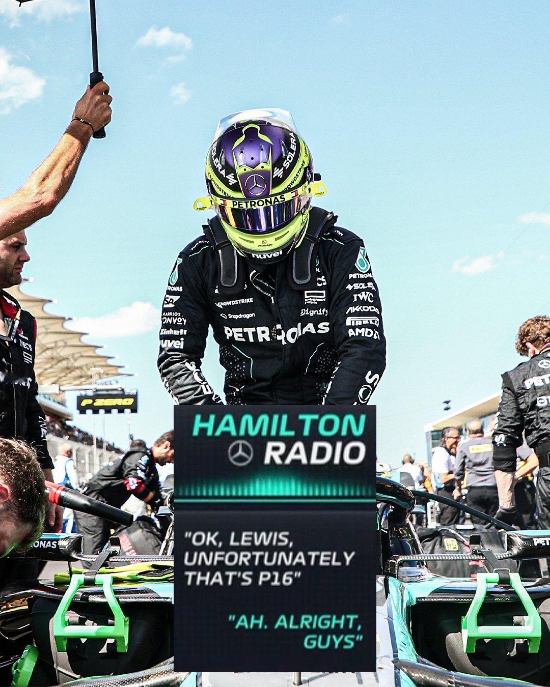 #2024f1美国大奖赛# 汉密尔顿表示，W15在排位赛平衡很不稳定，缺乏抓地力