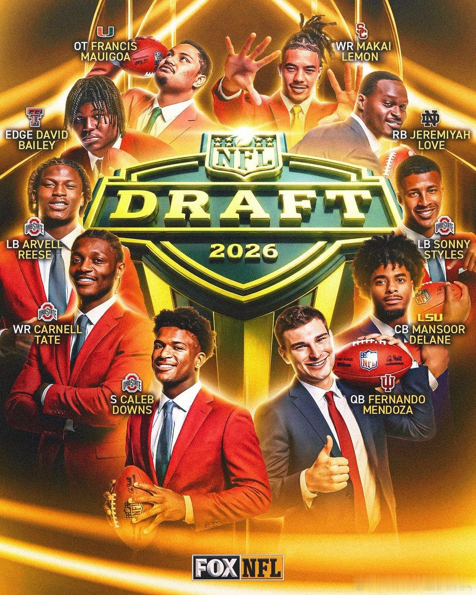 2026年的NFL选秀很快就要开始了，第一天会是第一轮选秀，USC外接手Maka
