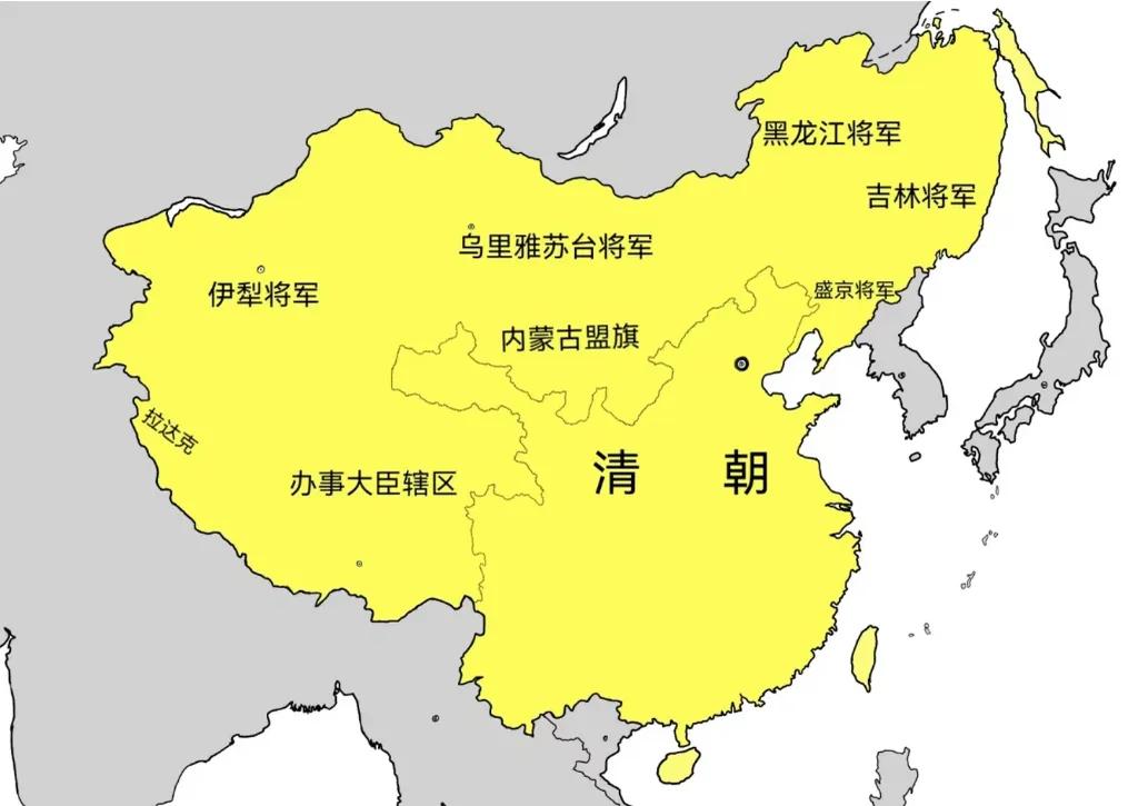 清朝虽然在近代被人诟病，不过在维护领土完整方面是没的说的。
西域自唐亡之后，历经